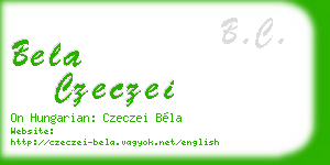 bela czeczei business card